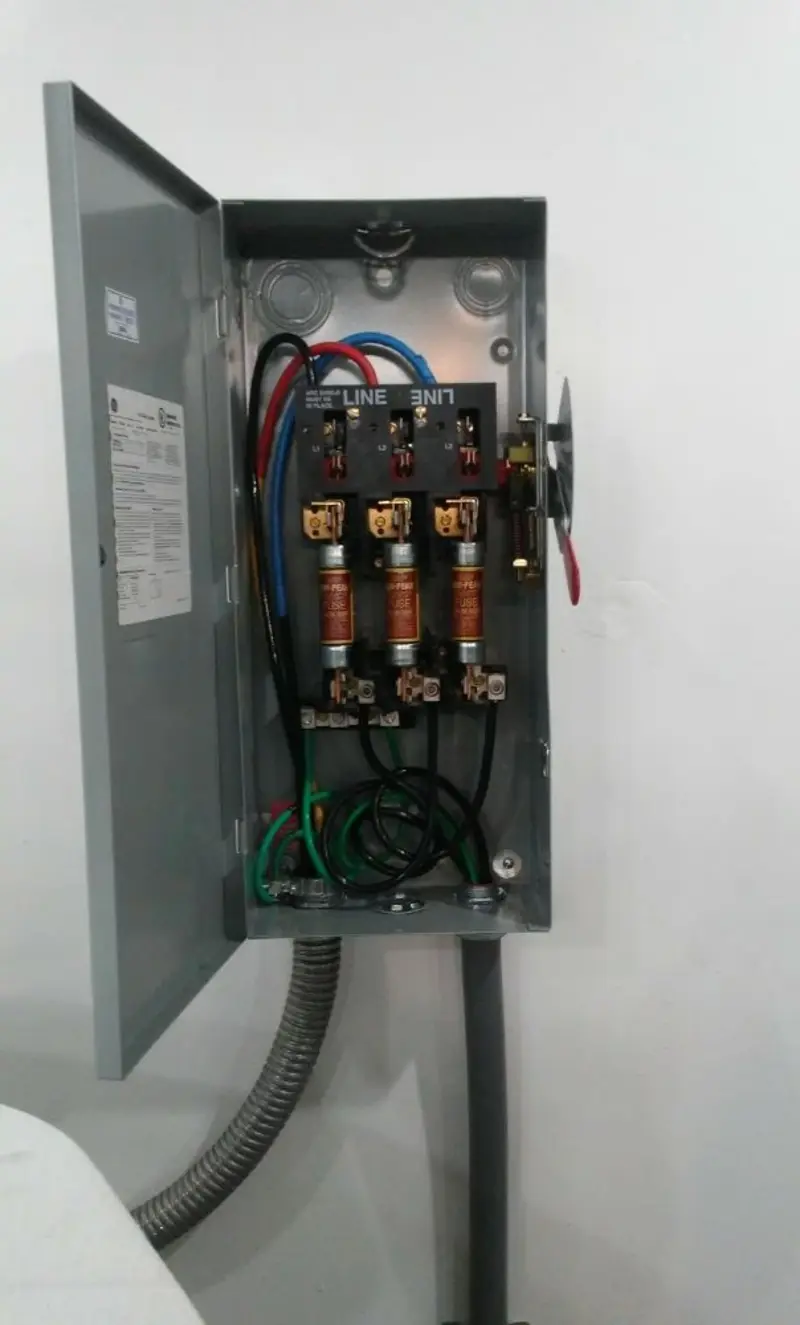Three-phase disconnect switch installed for Electrical Wiring & Rewiring in Binghamton